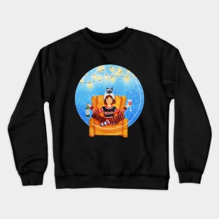 Wine And Cats Lover Christmas Gift Crewneck Sweatshirt